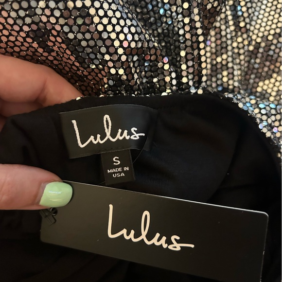 Lulu’s This Night Forever Silver Sequin Cutout Maxi Dress- Size Small - Picture 5 of 5